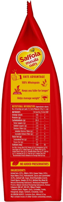 Saffola Oats Peppy Tomato – Savoury Instant Oats (500g)