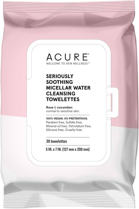 Acure Seriously Soothing Micellar Water Cleansing Towelettes 30 towelettes