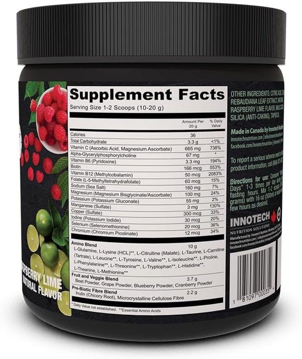 Fasting Days - Intermittent Fasting Drink Mix- Raspbery Lime 360g
