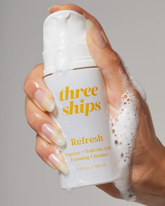 Three Ships Refresh Papaya + Sakicylic Acid Foaming Cleanser for Oily/Combination Skin  100ml