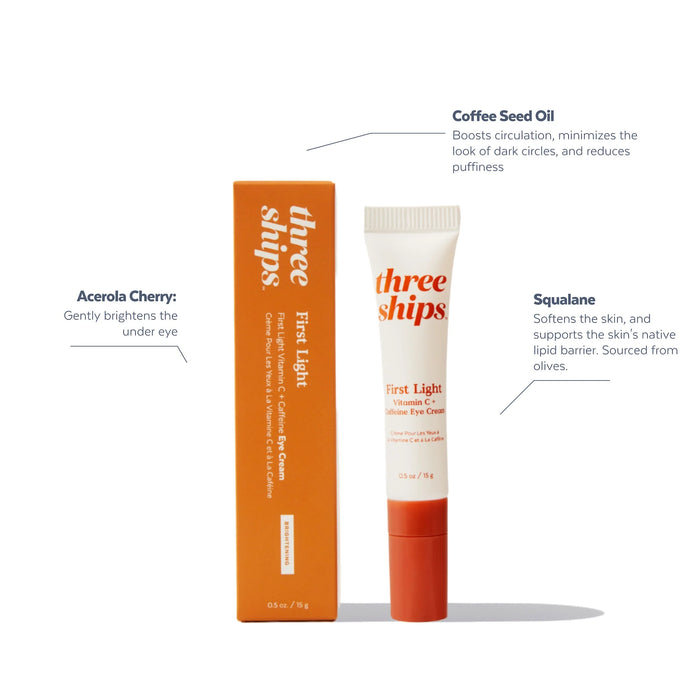 Three Ships First Light Vitamin C + Caffeine Eye Cream 15g
