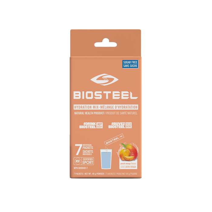 Biosteel Hydration Mix Peach Mango Flavour 16x 7g packets 16x7g sachets