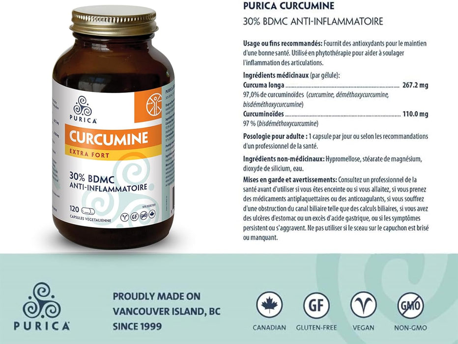 Purica Curcumin BDM50 Extra Strength – Anti-Inflammatory Support (30 Capsules) 30cps