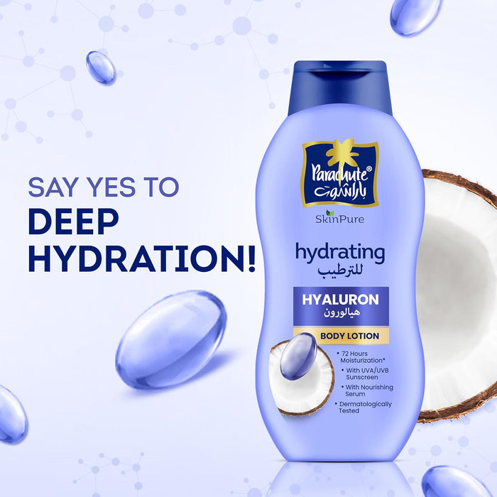 Parachute Hyaluron Body Lotion with Virgin Coconut Oil – Deep Hydration (400g)