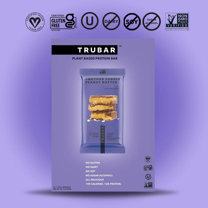 TruBar Gluten Free Protein Bar, Smoother Fudger Peanut Butter 50g