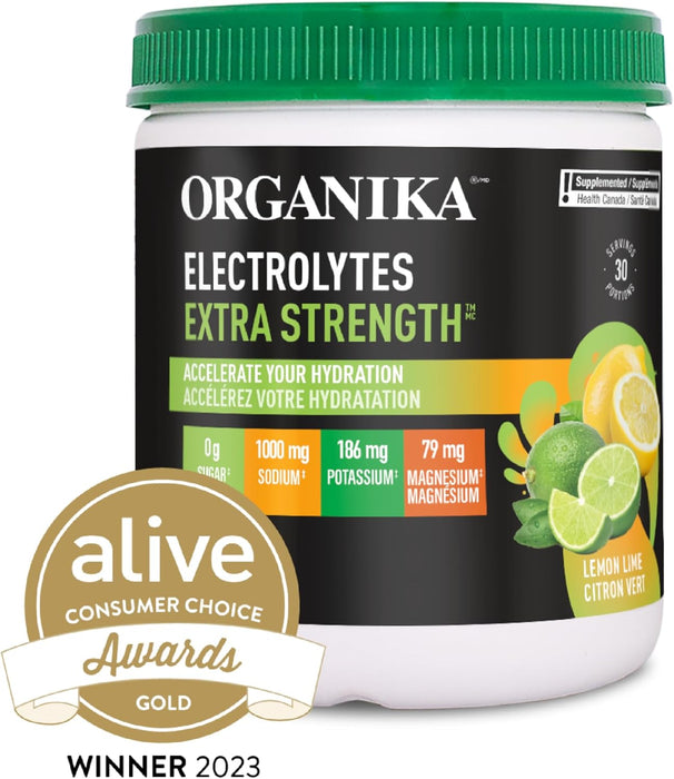 Organika Electrolytes Extra Strength Lemon Lime Flavour  180g