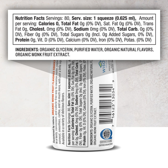 Sweet Leaf Monk Fruit Organic Liquid Sweetener, French Vanilla Flavour 60ml