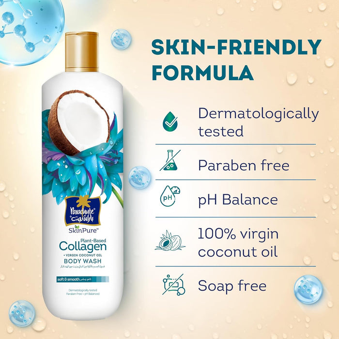 Parachute Collagen Body Wash with Virgin Coconut Oil – Firming & Nourishing Formula (400ml)