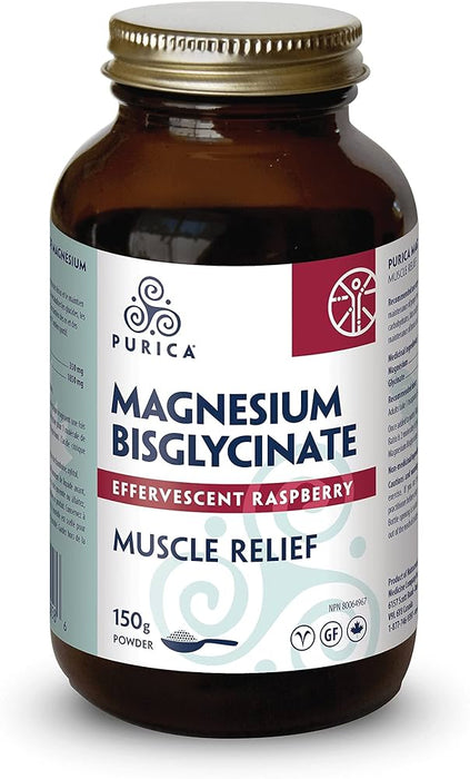 Purica MAgnesium Bisglycinate Essential Mineral Muscle Relief 150g