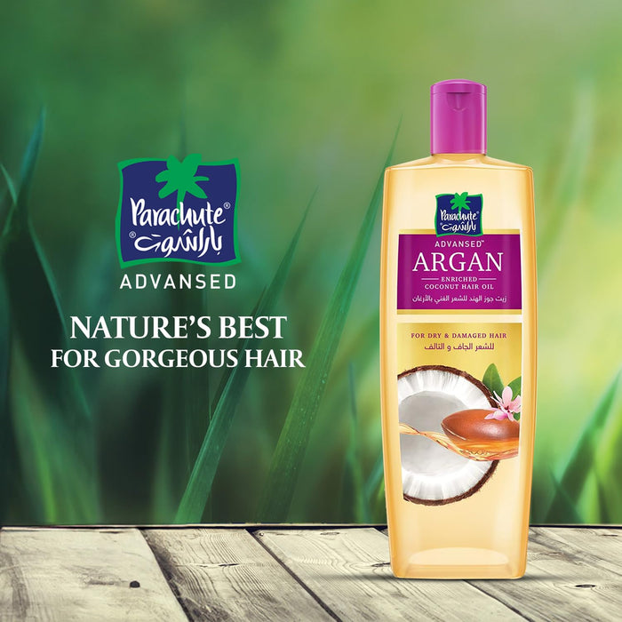 Parachute Coconut & Argan Hair Oil – Smooth & Nourishing Formula (300ml)