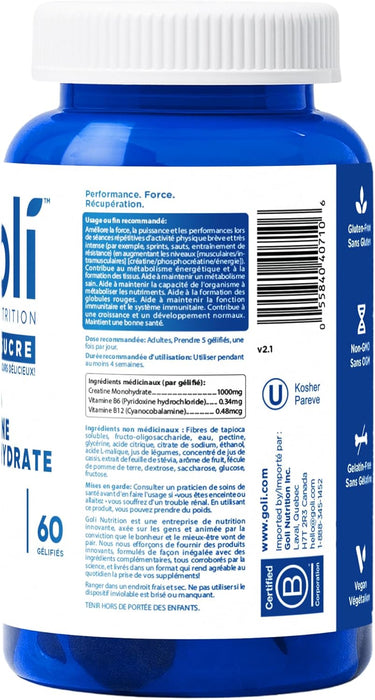 Goli Nutrition Creatine Monohydrate Gummies – Muscle Strength & Recovery (60 Gummies) 60gummies