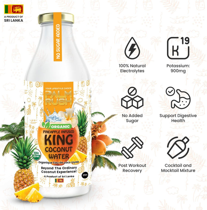 King Pineapple Coconut Water Organic 370ml