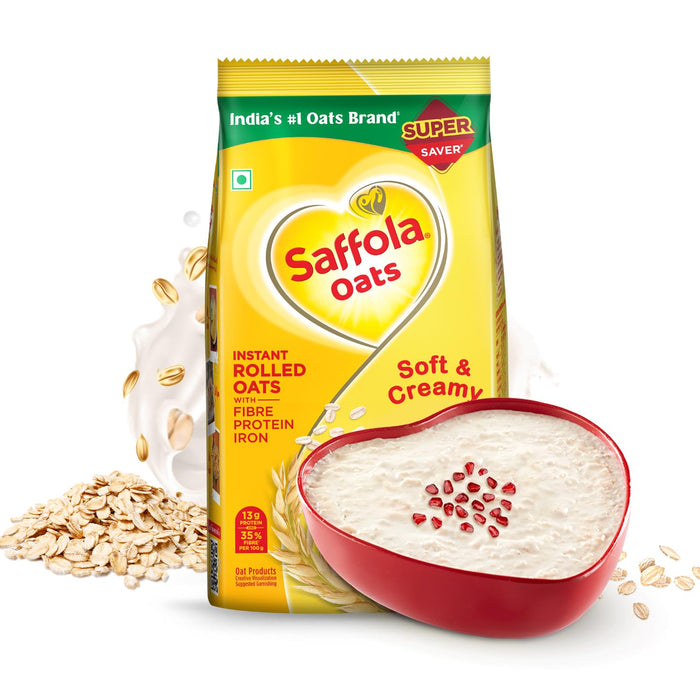 Saffola Oats Creamy – Smooth & Nutritious Oats (500g)