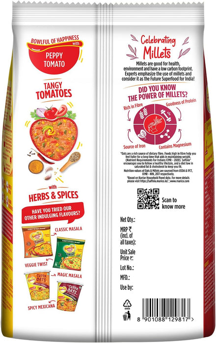 Saffola Oats Peppy Tomato – Savoury Instant Oats (500g)