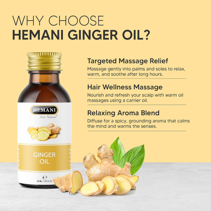 Hemani Ginger Oil – Warming & Invigorating (30ml)