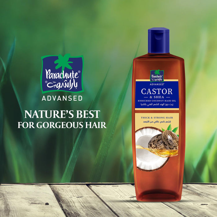 Parachute Coconut, Castor & Shea Hair Oil – Deep Moisture & Repair (300ml)