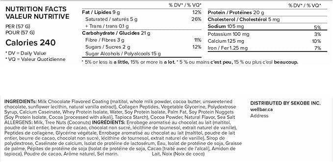 Wellbar Salted Caramel Crisp Protein Bar 57g