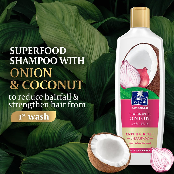 Parachute Coconut & Onion Shampoo – Strengthening Hair Care (340ml)