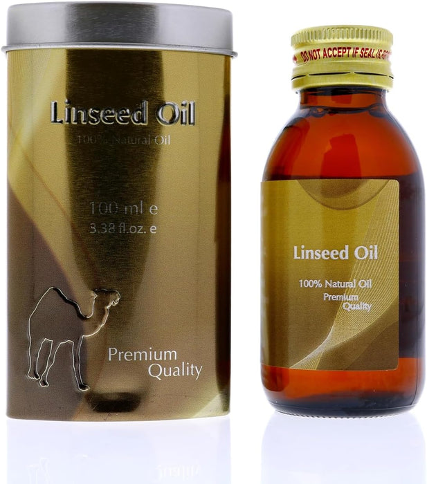 Hemani 100% Natural Linseed Oil – Cold-Pressed Wellness Oil (125ml)