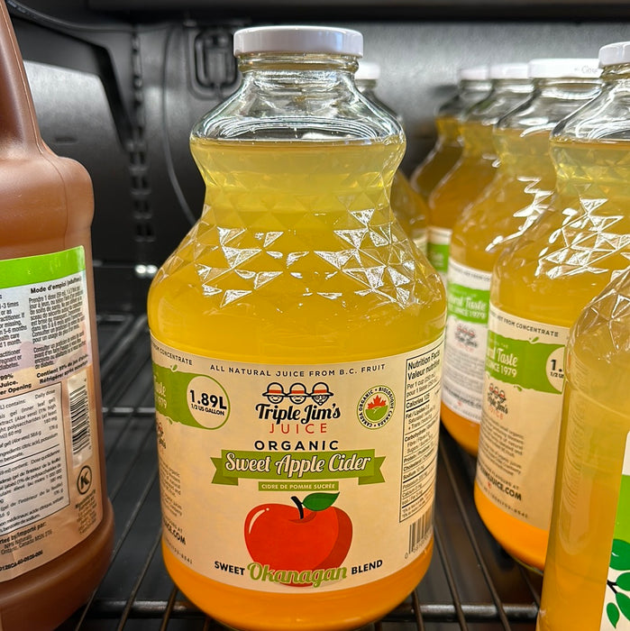 Triple Jim's Organic Juice - Sweet Apple Cider 1.89l