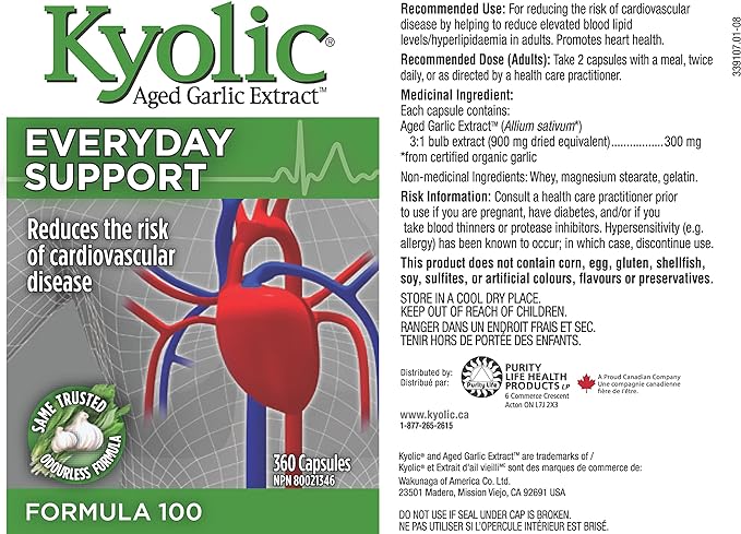 Kyolic Everyday Support Formula 100 180caps