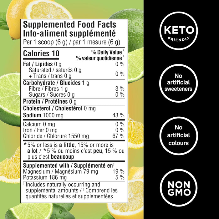 Organika Electrolytes Extra Strength Lemon Lime Flavour  180g