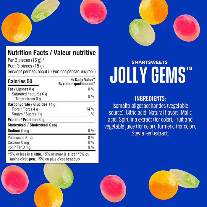 SmartSweets Jolly Gems – Low Sugar Chewy Candy (50g)