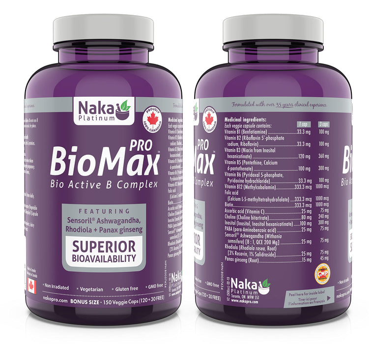 Naka Pro BioMax Bio Active B Complex 150vegiecaps