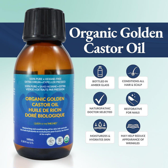 Queen of the Thrones Organic Golden Castor Oil 100ml
