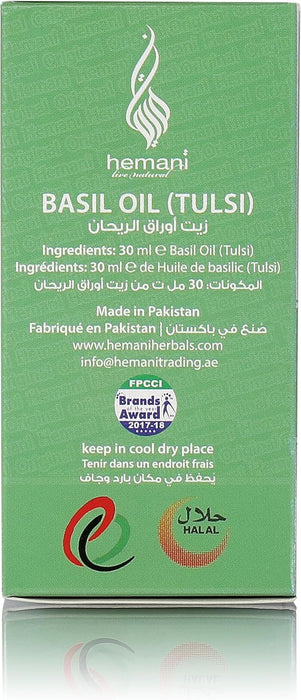 Hemani Basil (Tulsi) Oil – Aromatherapy & Wellness (30ml)
