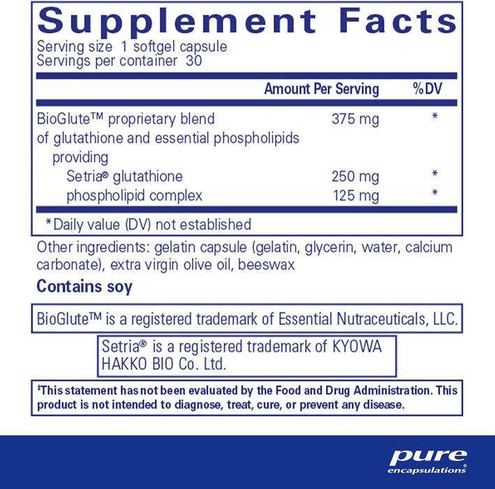 Pure Encapsulations Liposomal Glutathione  30softgels