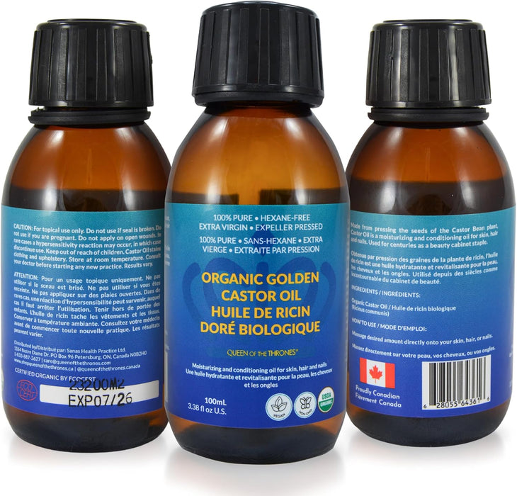 Queen of the Thrones Organic Golden Castor Oil 100ml