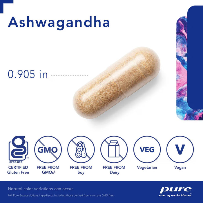Pure Encapsulations Ashwagandha – Adaptogenic Stress Support (120 Capsules)