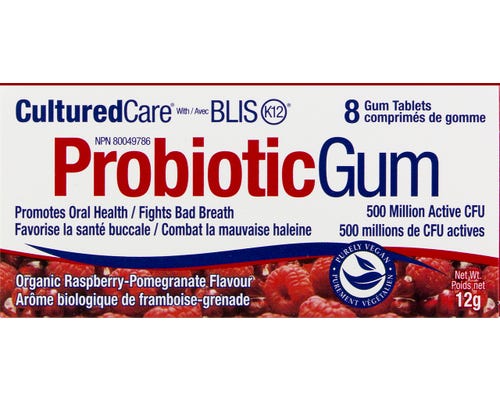 Probiotic Gum Raspberry 8 TABS 12g