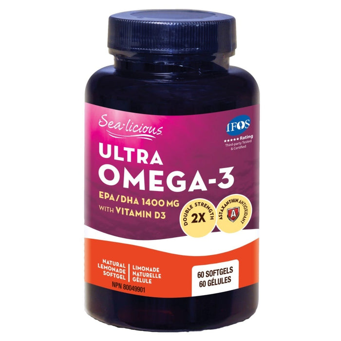 Sea-Licious Ultra Omega-3 With Vitamin D3 60softgels