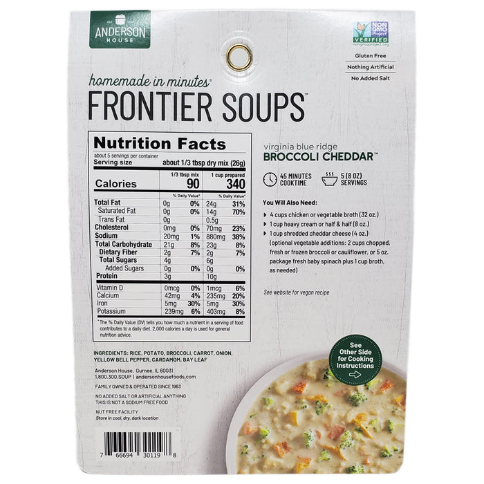 Frontier Soups, Broccoli Cheddar 121g