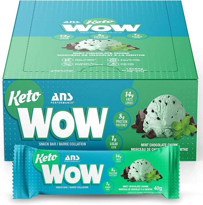 Ans Performance Wow Keto Bar Mint Chocolate Chip Flavour 40g