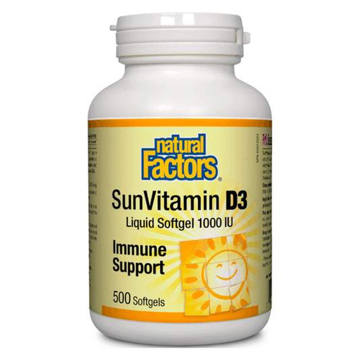 Natural Factors SunVitamin D3 1000 IU 500softgels