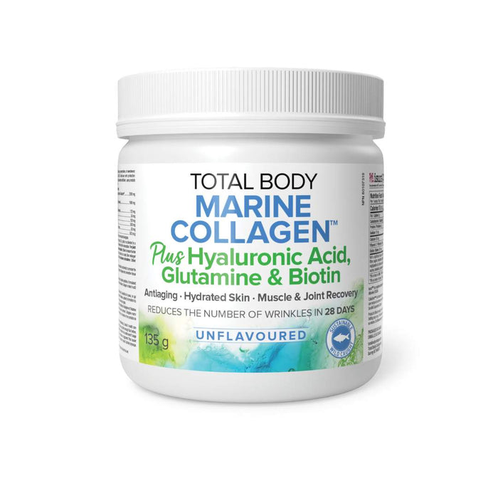 Natural Factors Total Body Marine Collagen with Hyaluronic Acid,Glutamine & Biotin 135g