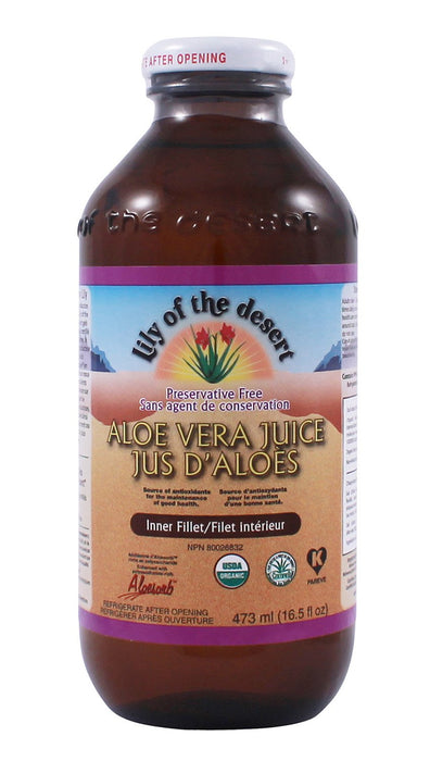 Lily of the Desert Aloe Vera Juice Inner Filet Organic 473ml