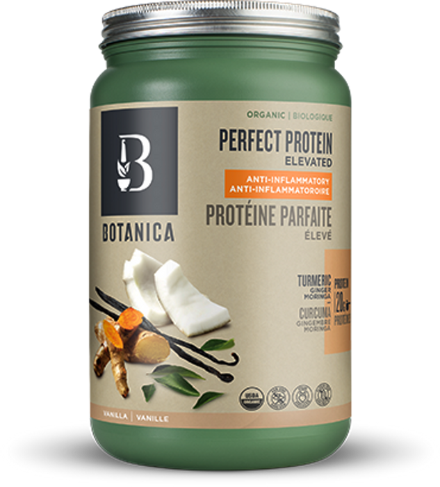 Botanica Perfect Protein Elevated Anti-Inflammatory with Turmeric ,Ginger,Moringa Vanilla Flavour Organic 629g