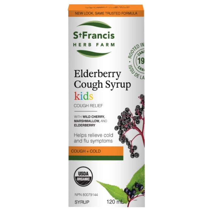 St. Francis Elderberry Cough Syrup for Kids with Wild Cherry and Marshmellow  120ml