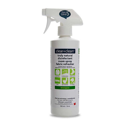 Jardine Naturals Clear+Clean Truly Natural Disinfectant Room Spray Fabric Refresher Lemongrass 500ml