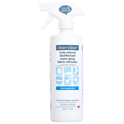 Jardine Naturals Clear+Clean Disinfectant Room Spray Fabric Refresher Fresh Peppermint 500ml