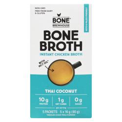 Bone Brewhouse Instant Chicken Broth, Thai Coconut Box of 5