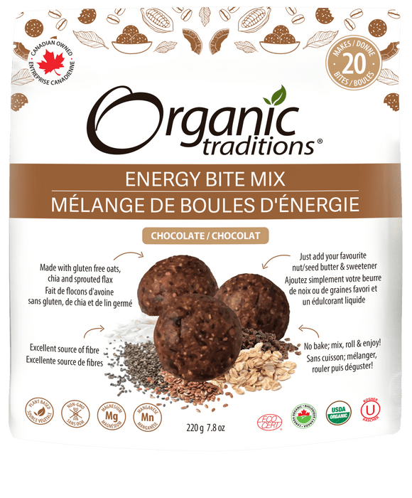 Organic Traditions Energy Bite Mix Chocolate Organic 220g