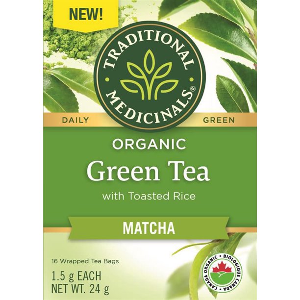 Traditional Medicinals Organic Tea, Green Tea Matcha 16 Tea Bags