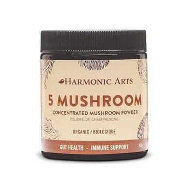 Harmonic Arts 5 Mushroom Concentrated Mushroom Powder-Gut Health & Immune Support 45g