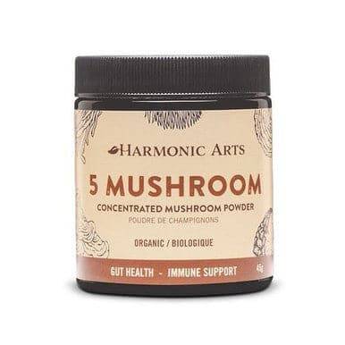 Harmonic Arts 5 Mushroom Concentrated Mushroom Powder-Gut Health & Immune Support 45g