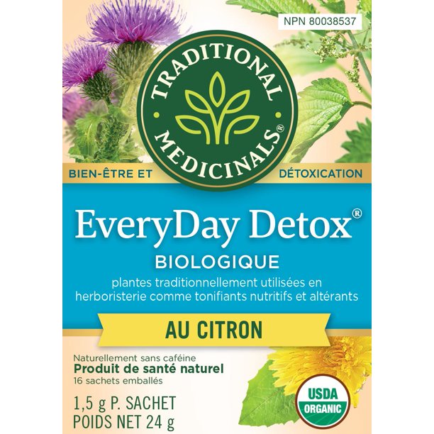 Traditional Medicinals Organic Tea, Lemon Everyday Detox 16 Tea Bags